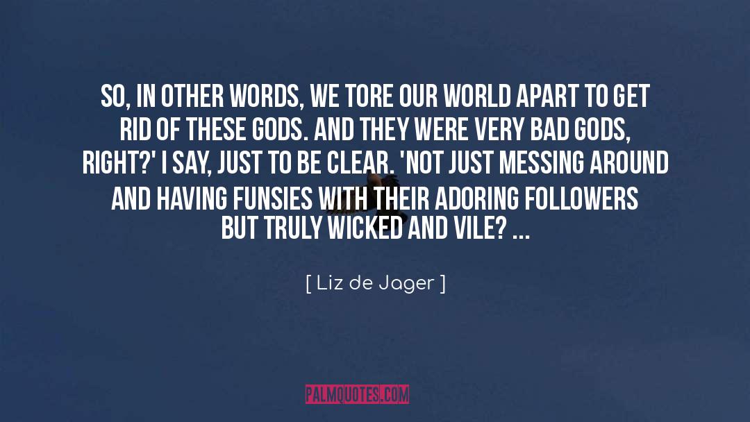 Liz De Jager Quotes: So, in other words, we