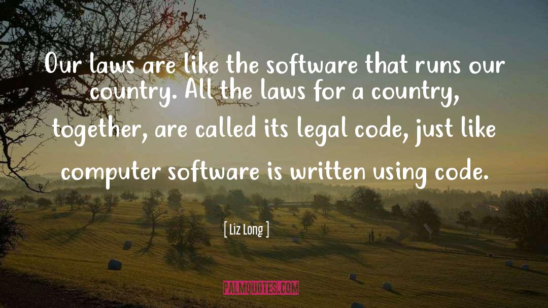 Liz Long Quotes: Our laws are like the