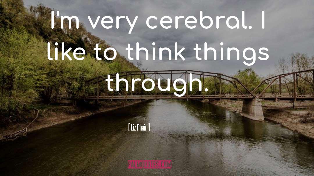 Liz Phair Quotes: I'm very cerebral. I like