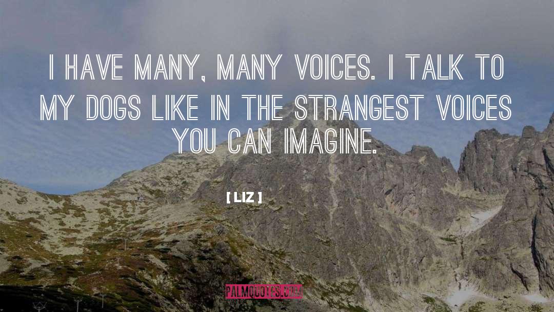 LIZ Quotes: I have many, many voices.