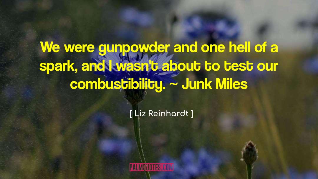 Liz Reinhardt Quotes: We were gunpowder and one