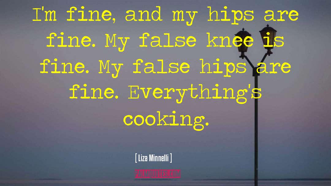 Liza Minnelli Quotes: I'm fine, and my hips