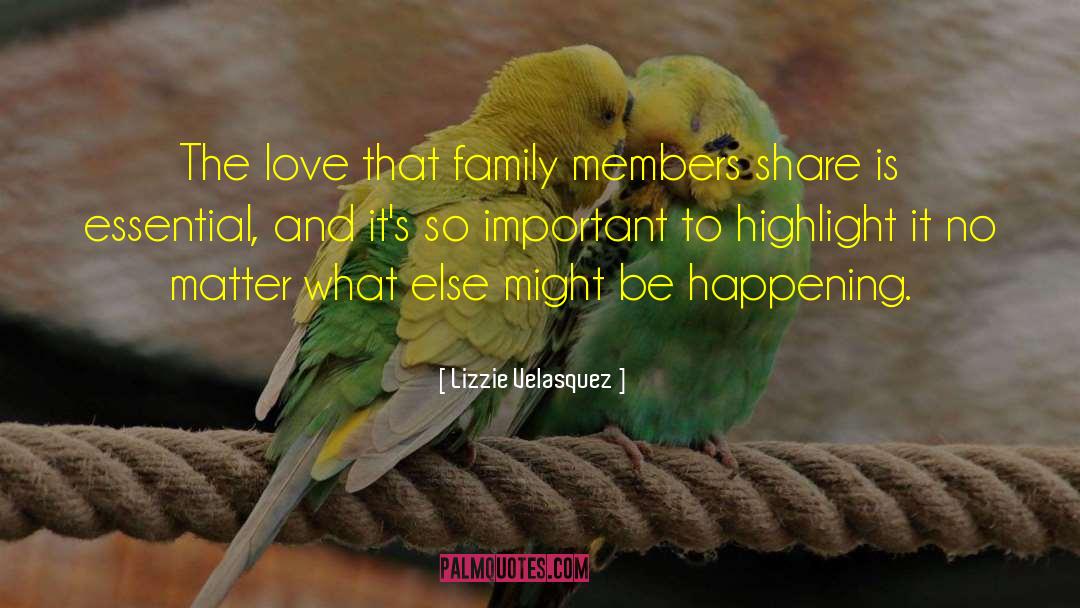 Lizzie Velasquez Quotes: The love that family members