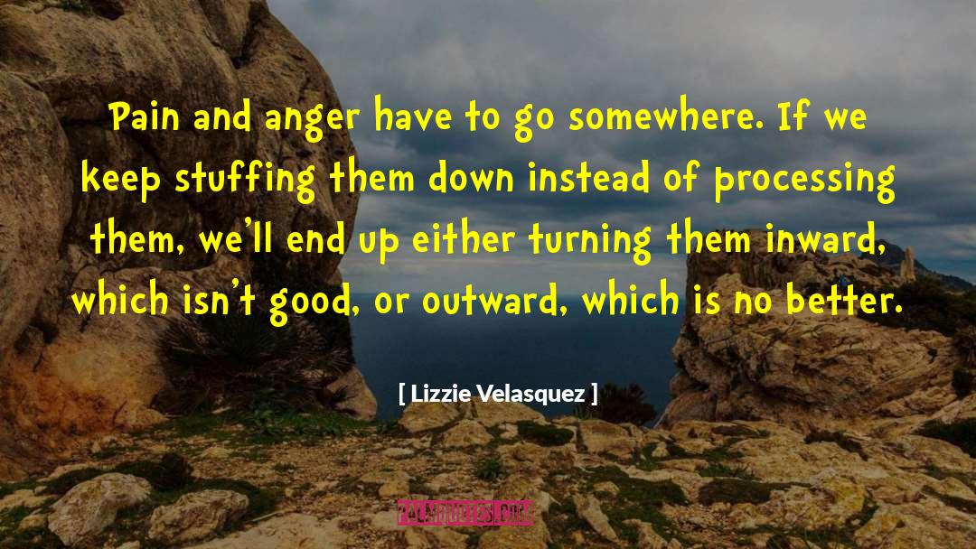 Lizzie Velasquez Quotes: Pain and anger have to