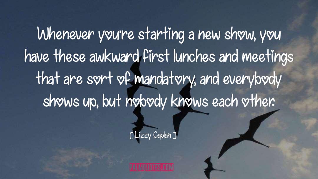 Lizzy Caplan Quotes: Whenever you're starting a new