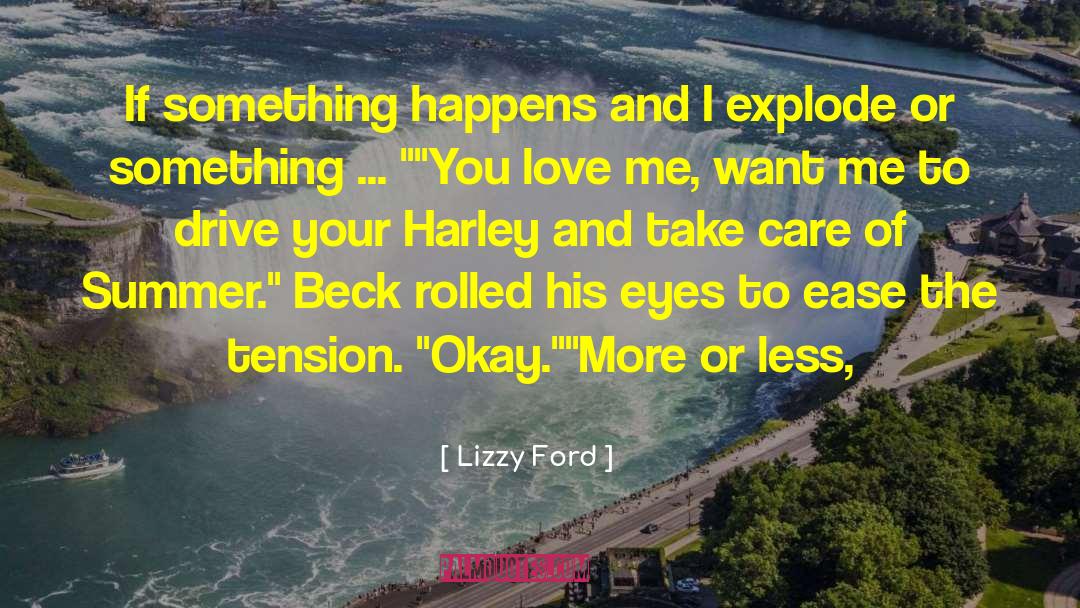 Lizzy Ford Quotes: If something happens and I