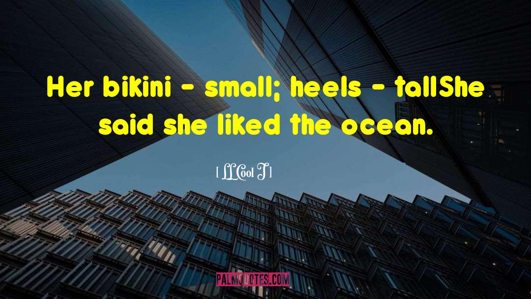 LL Cool J Quotes: Her bikini - small; heels