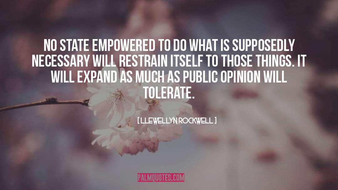 Llewellyn Rockwell Quotes: No state empowered to do