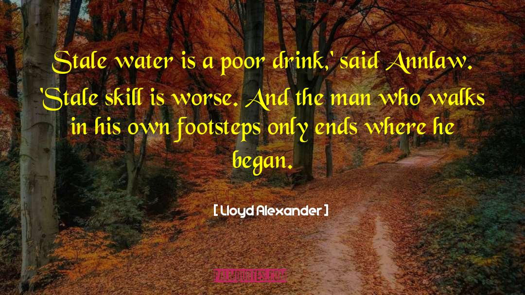 Lloyd Alexander Quotes: Stale water is a poor