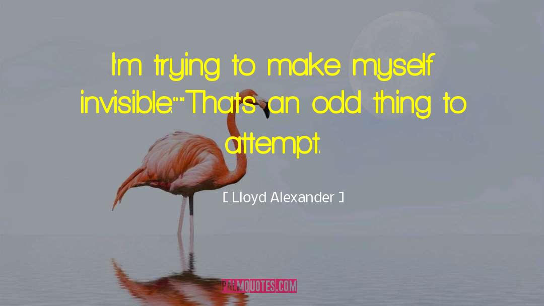 Lloyd Alexander Quotes: I'm trying to make myself