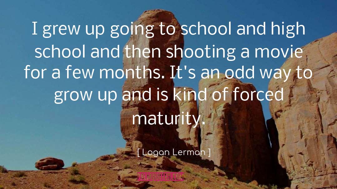 Logan Lerman Quotes: I grew up going to