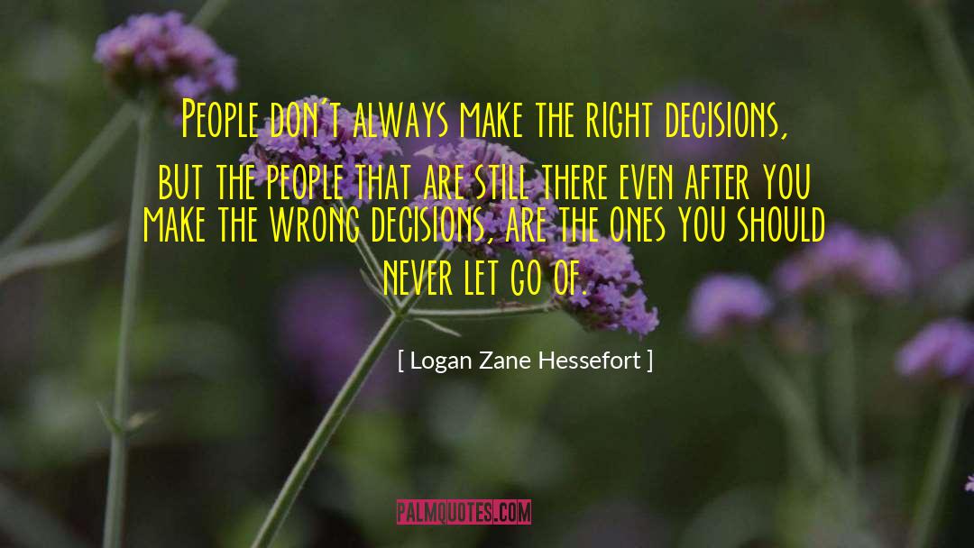 Logan Zane Hessefort Quotes: People don't always make the