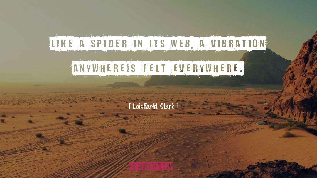 Lois Farfel Stark Quotes: Like a spider in its