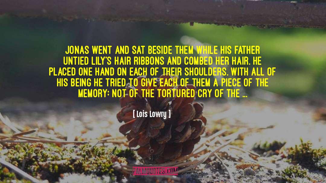 Lois Lowry Quotes: Jonas went and sat beside