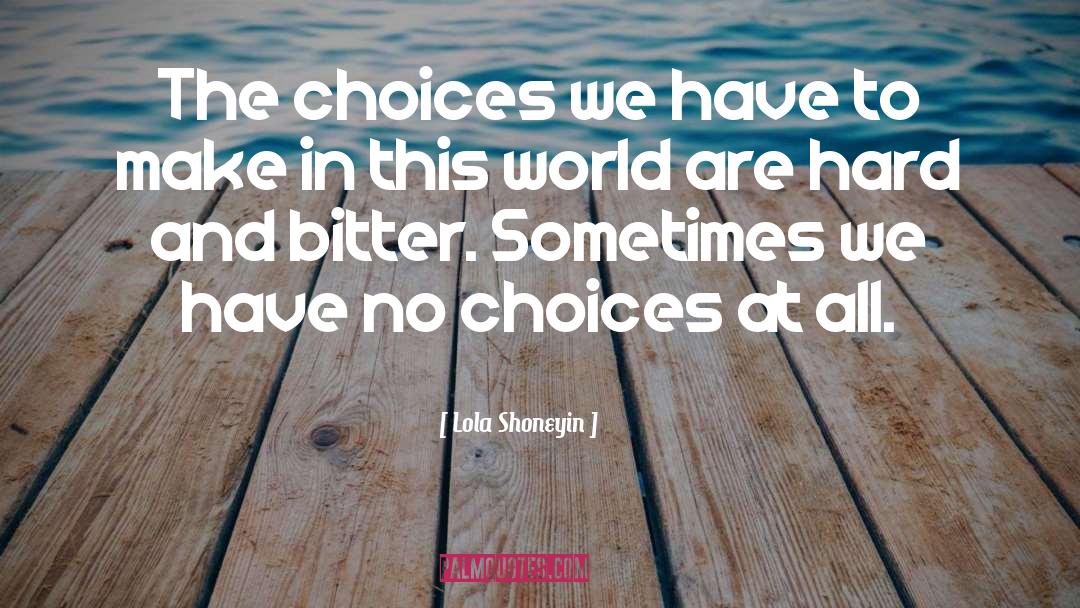 Lola Shoneyin Quotes: The choices we have to