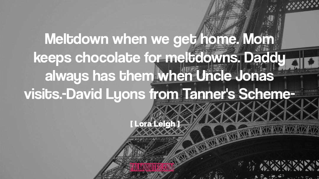 Lora Leigh Quotes: Meltdown when we get home.