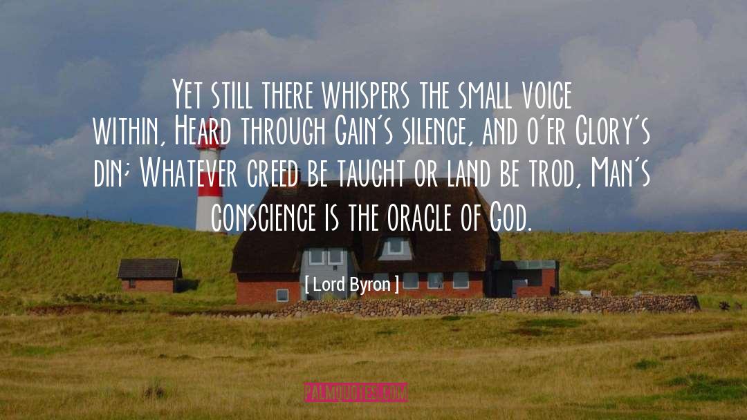 Lord Byron Quotes: Yet still there whispers the