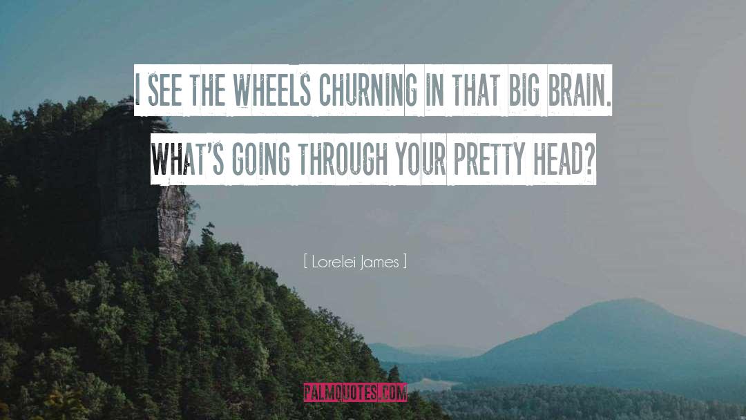 Lorelei James Quotes: I see the wheels churning