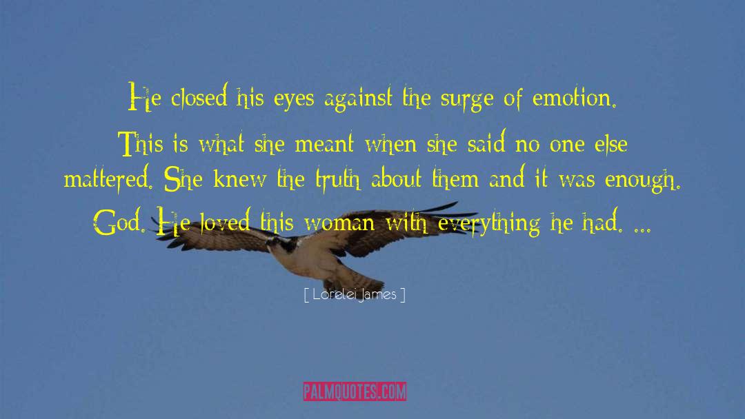 Lorelei James Quotes: He closed his eyes against