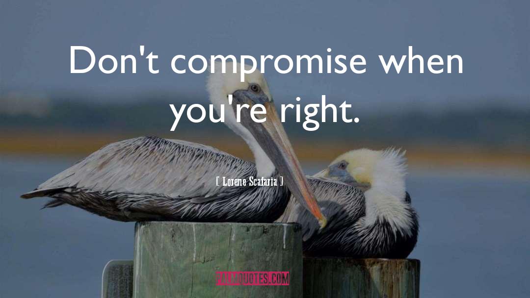 Lorene Scafaria Quotes: Don't compromise when you're right.