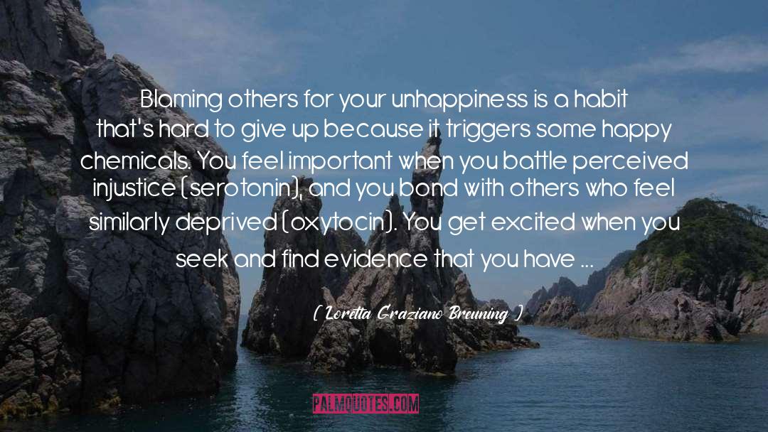 Loretta Graziano Breuning Quotes: Blaming others for your unhappiness