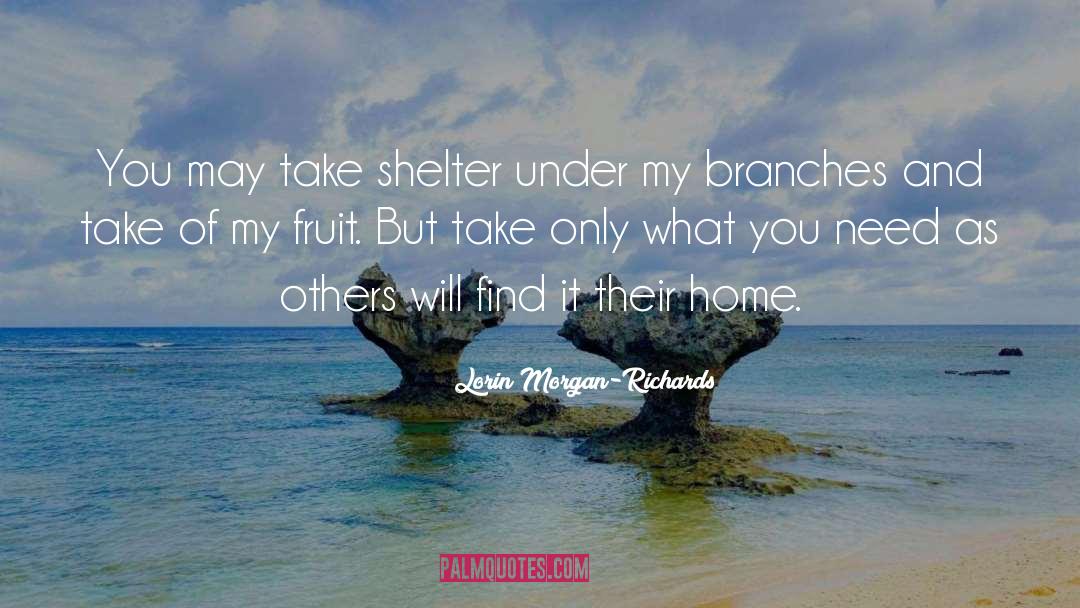 Lorin Morgan-Richards Quotes: You may take shelter under