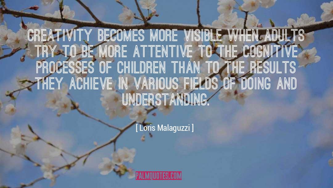 Loris Malaguzzi Quotes: Creativity becomes more visible when