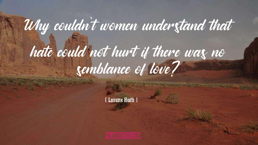 Lorraine Heath Quotes: Why couldn't women understand that