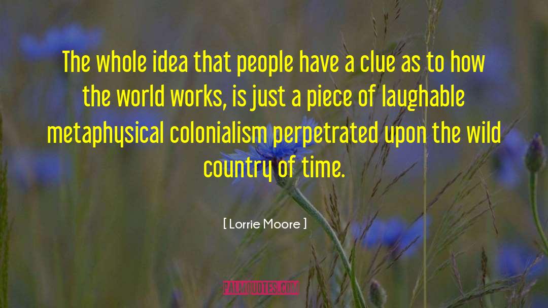 Lorrie Moore Quotes: The whole idea that people