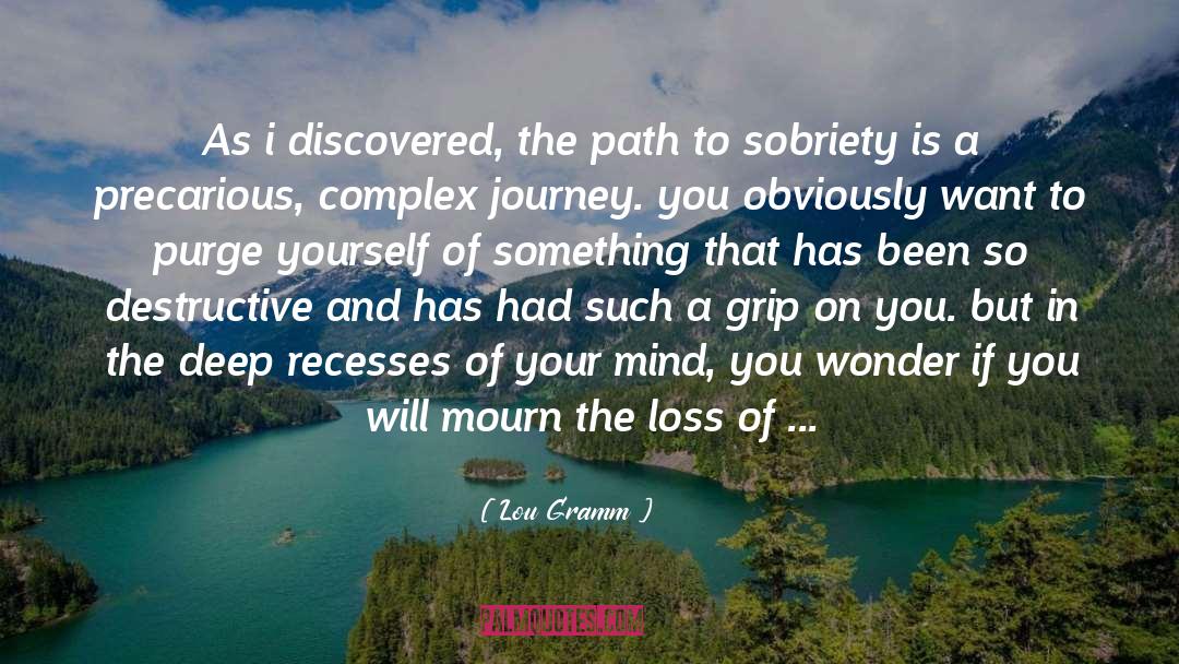 Lou Gramm Quotes: As i discovered, the path