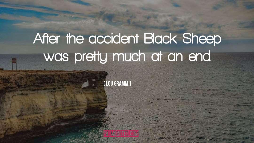 Lou Gramm Quotes: After the accident Black Sheep