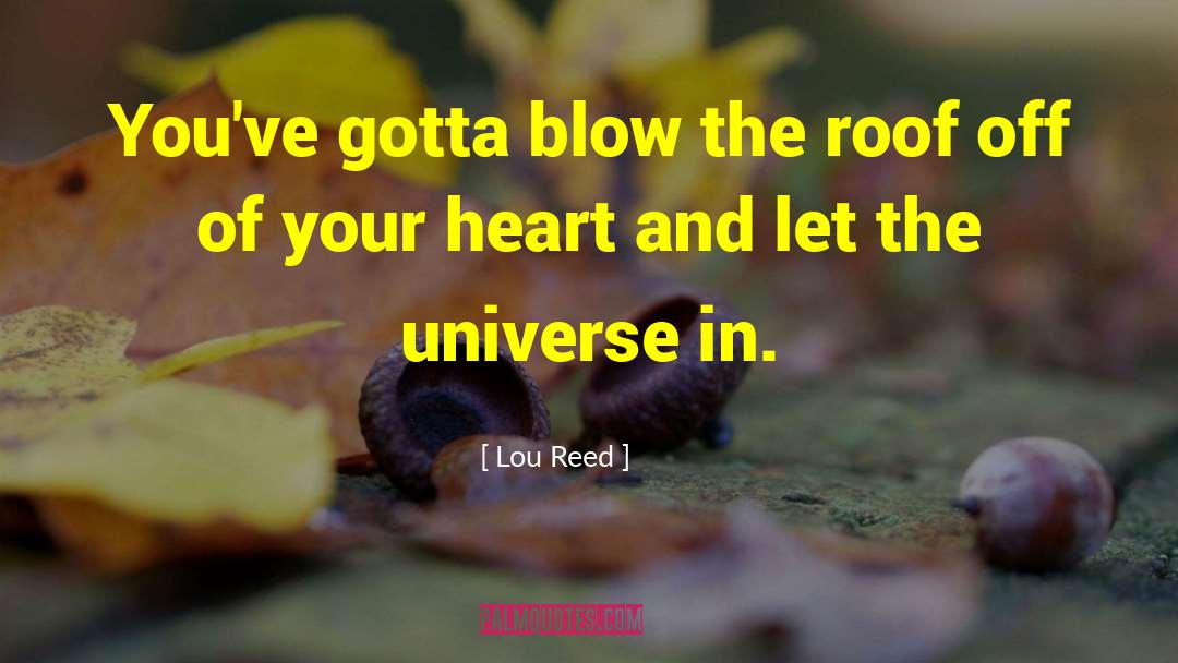 Lou Reed Quotes: You've gotta blow the roof