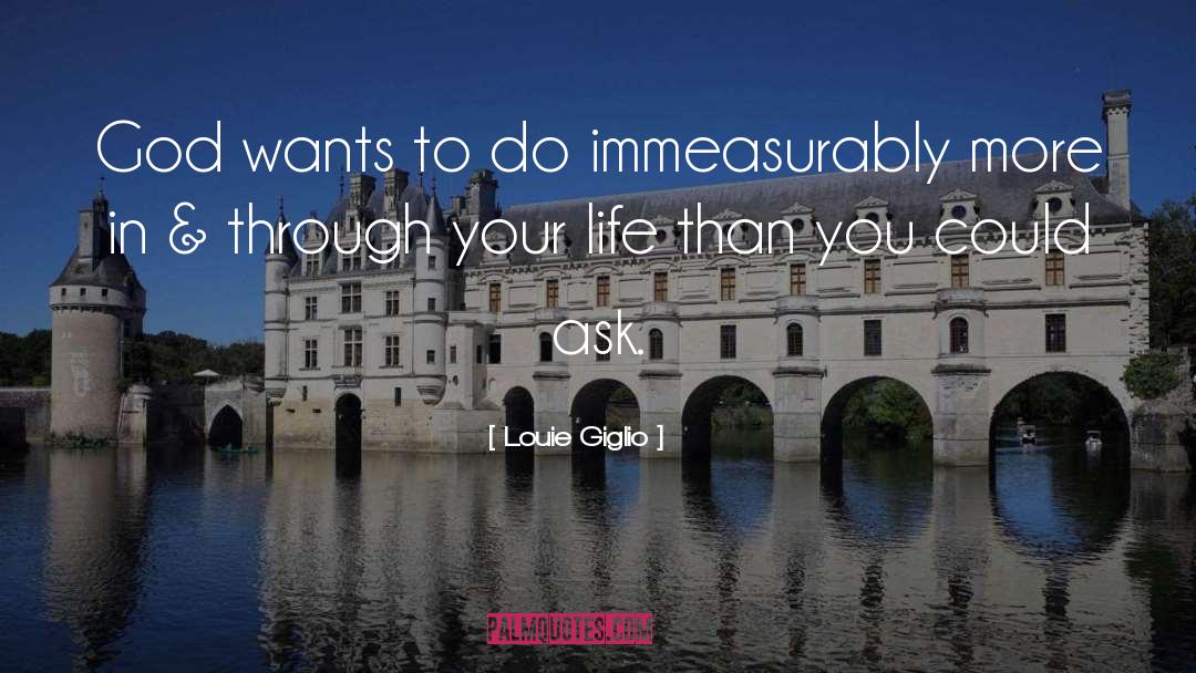 Louie Giglio Quotes: God wants to do immeasurably