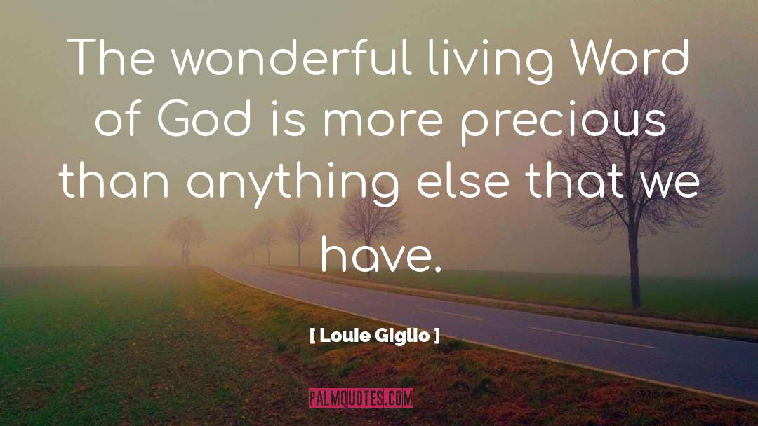 Louie Giglio Quotes: The wonderful living Word of