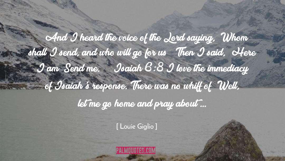 Louie Giglio Quotes: // And I heard the