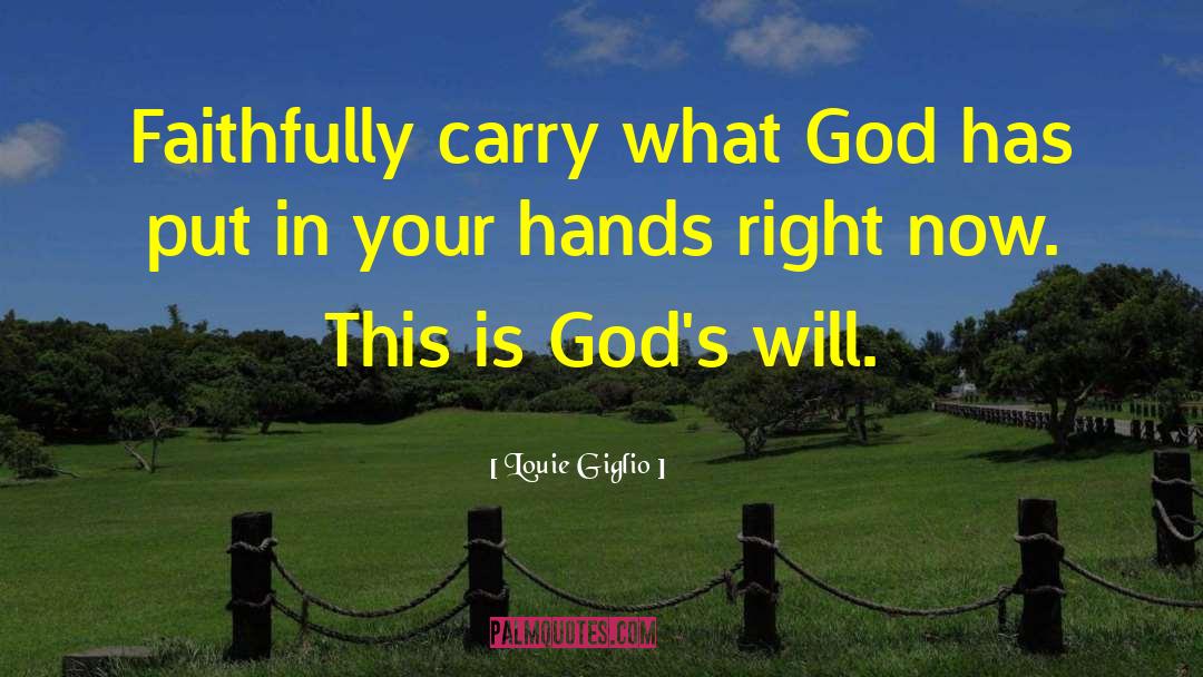 Louie Giglio Quotes: Faithfully carry what God has