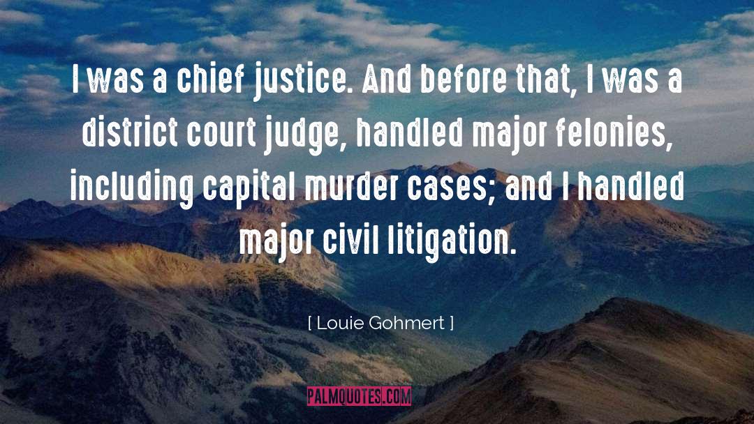 Louie Gohmert Quotes: I was a chief justice.