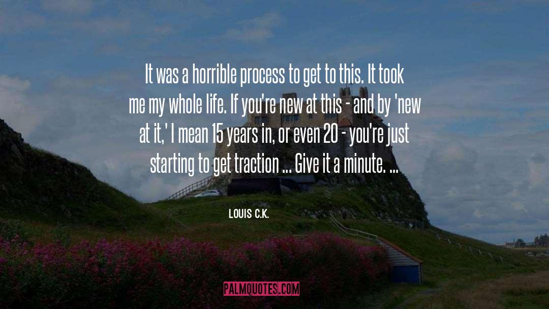 Louis C.K. Quotes: It was a horrible process
