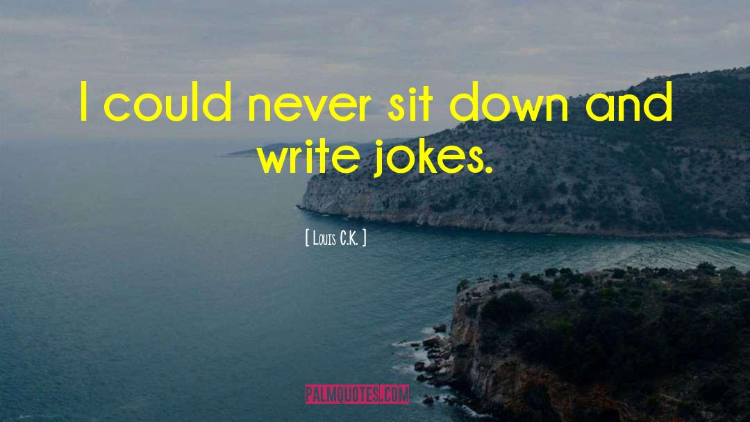 Louis C.K. Quotes: I could never sit down