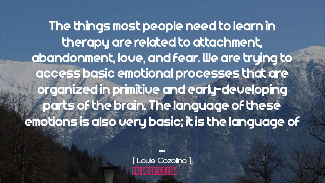 Louis Cozolino Quotes: The things most people need