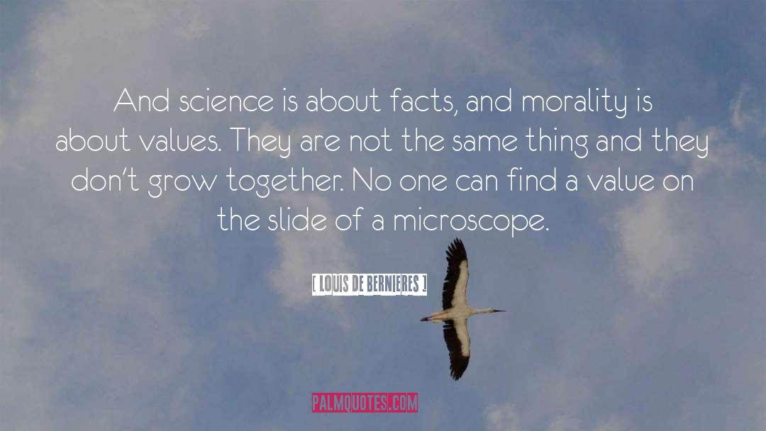Louis De Bernieres Quotes: And science is about facts,