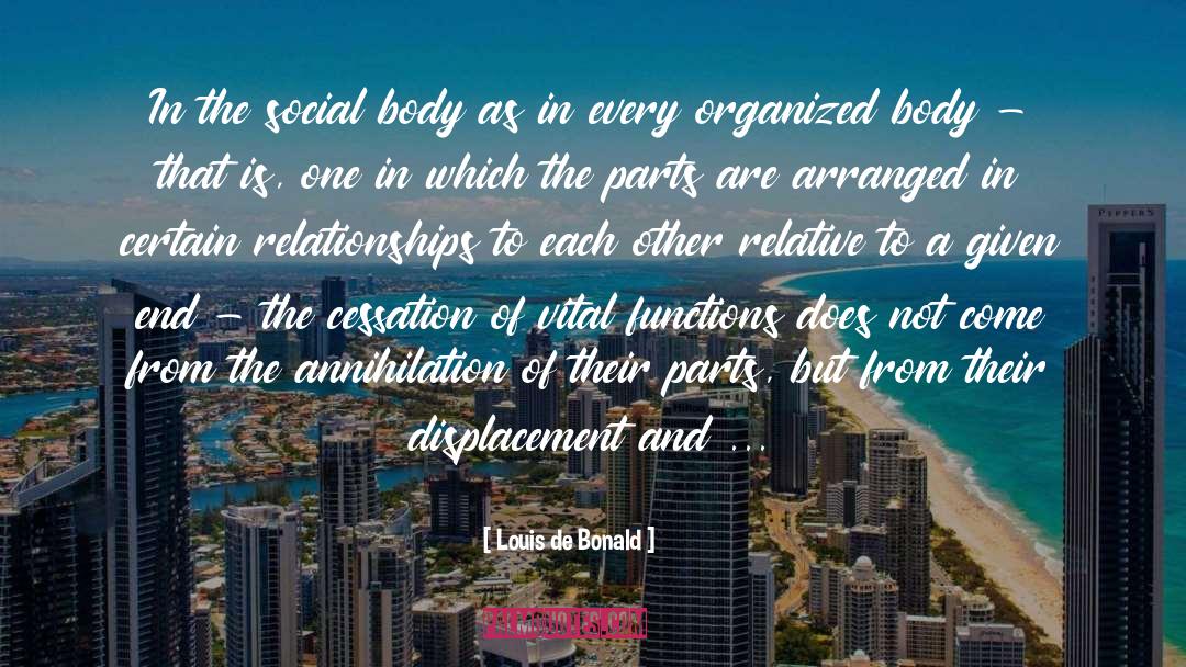 Louis De Bonald Quotes: In the social body as