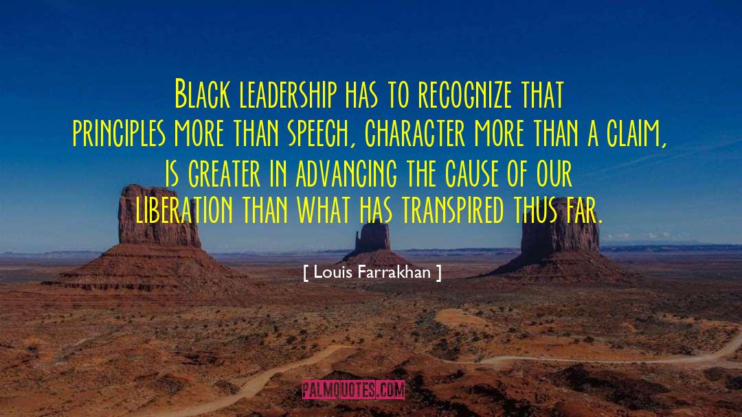 Louis Farrakhan Quotes: Black leadership has to recognize