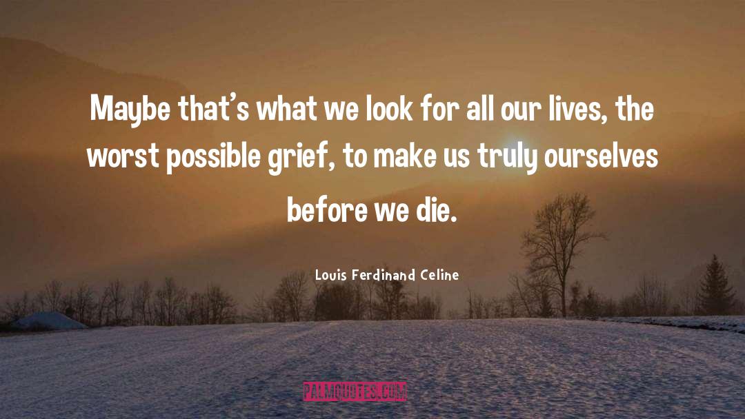 Louis Ferdinand Celine Quotes: Maybe that's what we look