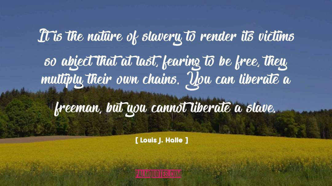 Louis J. Halle Quotes: It is the nature of