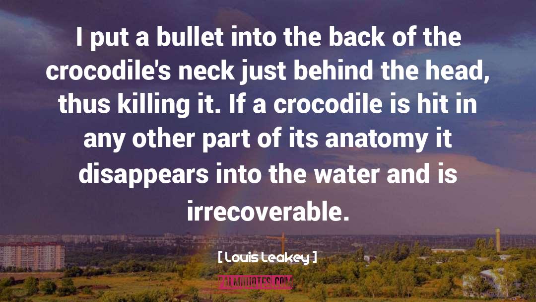 Louis Leakey Quotes: I put a bullet into