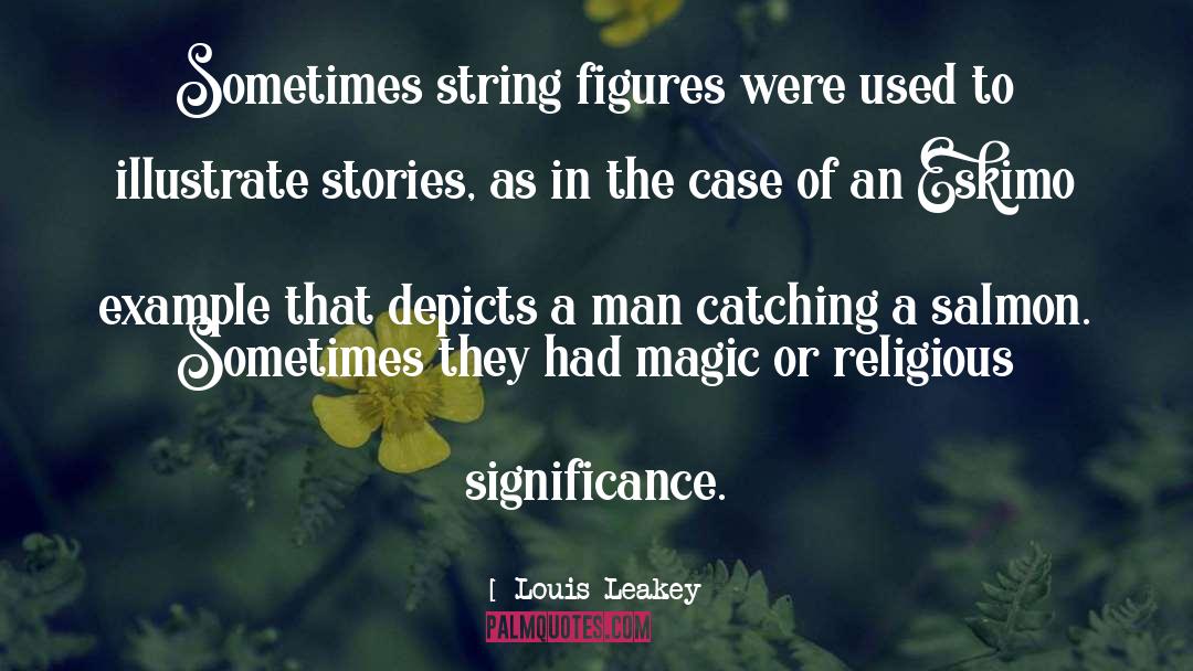 Louis Leakey Quotes: Sometimes string figures were used