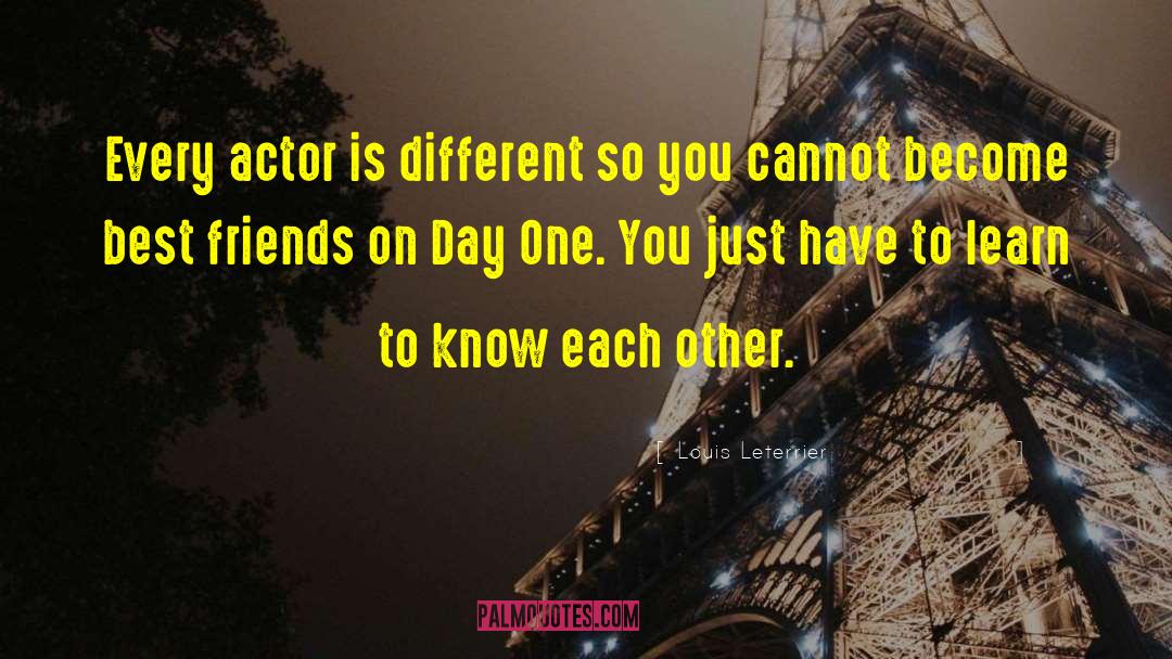 Louis Leterrier Quotes: Every actor is different so