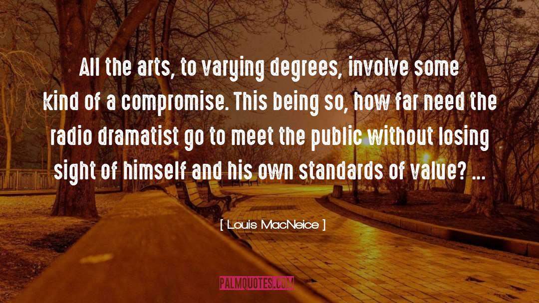 Louis MacNeice Quotes: All the arts, to varying