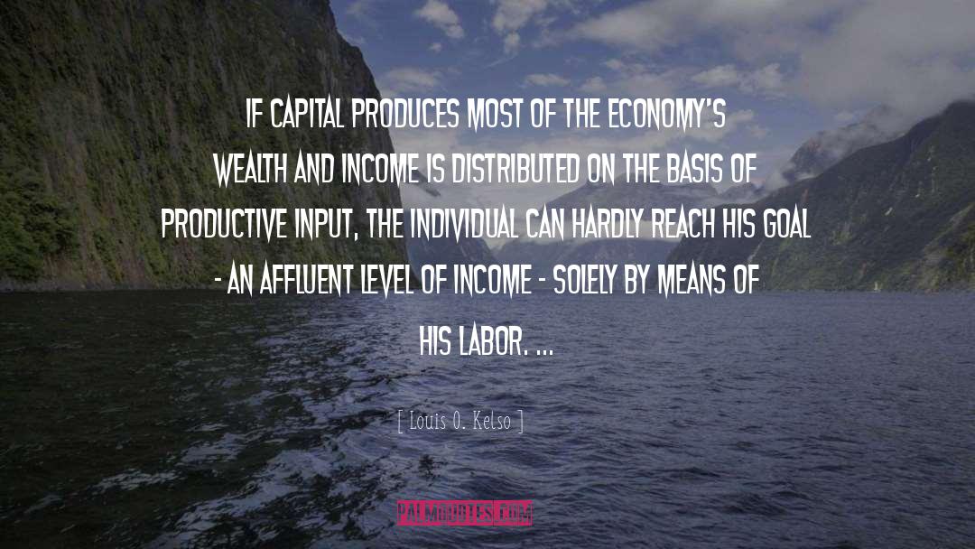 Louis O. Kelso Quotes: If capital produces most of